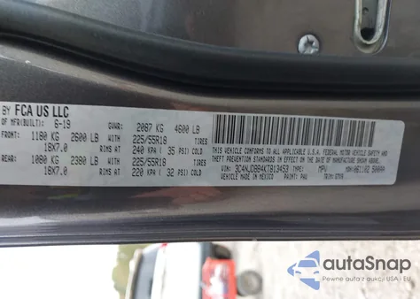 2019 Jeep Compass Altitude 4X4 из США, поврежденный, VIN 3C4NJDBB4KT813453